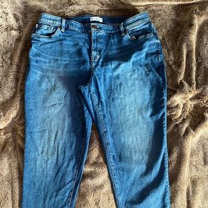 Lanebryant mid-rise boyfriend jeans.